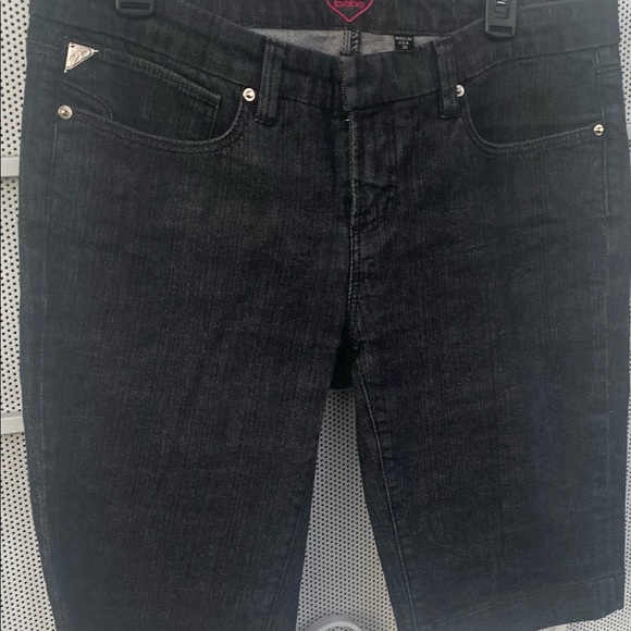 2b Bebe size 31 women’s shorts 12” inseam black denim low rise made in USA - Picture 6 of 8